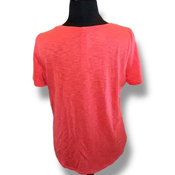 NWT TALBOTS Cotton Modal Back Detail Tee - Solid Patio Red Plus 1X - Picture 4 of 15